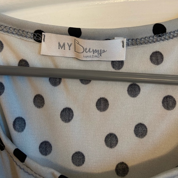 My bump poke a dot cold shoulder maternity dress - Picture 4 of 5